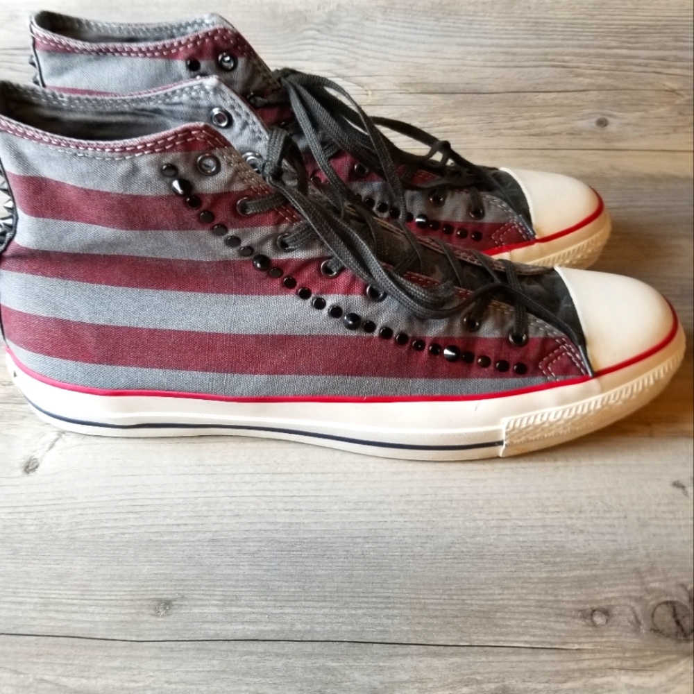 Converse Chuck Taylor All Star Washed Canvas USA Flag Studded Turtledove… - Picture 1 of 12